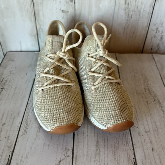 Urban Sport Beige Knit Casual Sneakers Breathable Mesh Lace-Up Comfort Size 6 - Picture 6 of 9